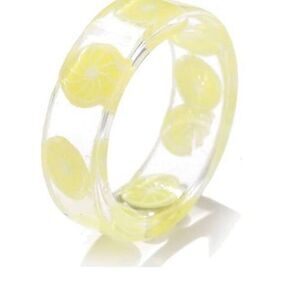 Lemon Graphic Statement Ring